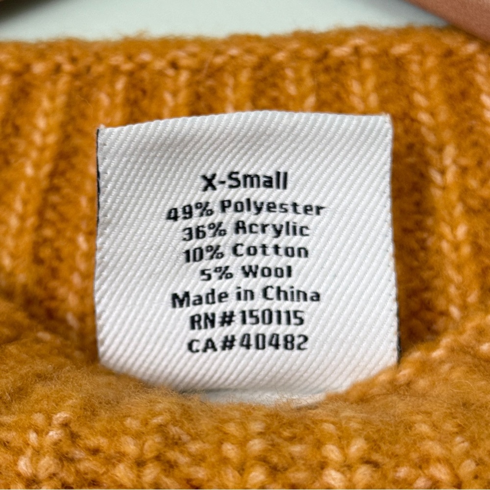 Varley Wool Skyla Funnel Neck Knit Sweater Buckthorn Brown Orange Size XS - Picture 11 of 11